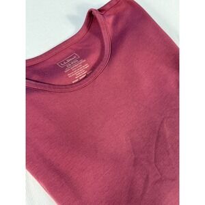 L.L.Bean Women's Maroon Supima Cotton Short‎ Sleeve T-Shirt Top XS